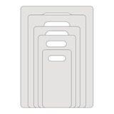 Kit Gabarito Molde P/ Dobrar Camiseta E Roupas 5 Pçs Branco