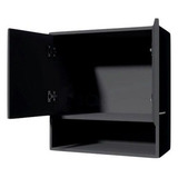 Kit Gabinete Banheiro Armário+duplo N/espelheira C/pux