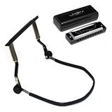 Kit Gaita Boca Hering Blues + Segurador Suporte Gaita Origin