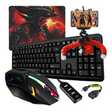 Kit Gamer Completo Mobilador Teclado Mouse