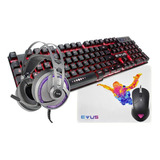 Kit Gamer Evus Pro Teclado Mouse
