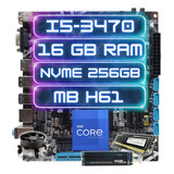 Kit Gamer Intel I5-3470  + Ddr3 16gb + Nvme 256gb + H61/b75