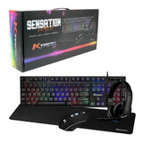 Kit Gamer Rgb Mouse 3200dpi Mousepad