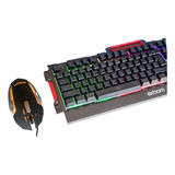 Kit Gamer Teclado E Mouse Com