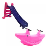 Kit Gangorra Infantil Jacaré Escorregador Infantil Plástico