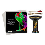 Kit Garfo Furador Ziggy+ Rosh+ Aluminio P/ Narguile 50 Folha