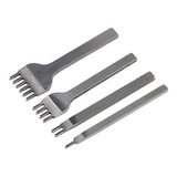 Kit Garfos Furador Couro Cinzel Costura Sovela Furação 5mm