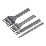Kit Garfos Furador Couro Sovela Cinzel Costura Furação 6mm