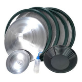 Kit Garimpo Bateia 44 + Cuia + 4 Peneiras + Sugador Ouro