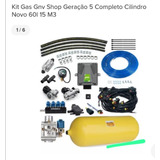 Kit Gas Gnv Shop Geração 5 Completo Cilindro 60l 15 M3