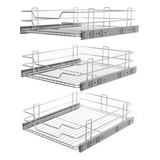 Kit Gaveta Fruteira 470mm Aramada Cromada P/mód.50cm 3 Unid 