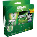 Kit Gillette Mach3 Aparelho Sensitive 2cargas
