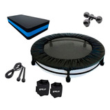 Kit Ginástica Mini Jump+halter 2kg+corda+caneleira+step+capa