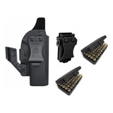 Kit Glock G17 G19 Coldre Velado + Acessórios Táticos Preto