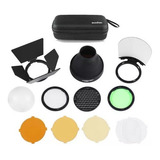 Kit Godox Ak-r1 Para Flash Cabeça Redonda Round Head V1, H