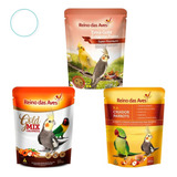 Kit Gold Mix Calopsita + Extra Gold Frutas + Ra Parrots