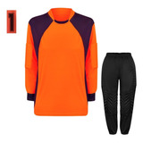 Kit Goleiro Infantil Trb Camisa Manga Ml E Calça Acolchoada