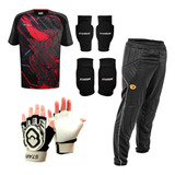 Kit Goleiro Luva Joelheira Cotoveleira Camisa Calça