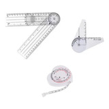 Kit Goniômetro Grande E De Dedo + Trena Antropométrica