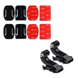 Kit Gopro Suportes Adesivos Curvos E