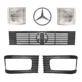 Kit Grade Moldura Aro Emblema Seta Mb 709 710 912 Bicudinho