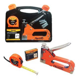 Kit Grampeador De Tapeceiro C/ 500 Grampos + Trena 2m Sparta