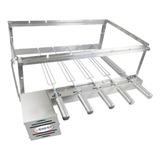 Kit Grill Inox De 5 Espetos *sob Medida* - Brasa Grill