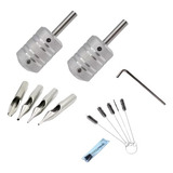 Kit Grip Biqueira Bicos Profissional Tatuagem Em Aço , Lb