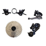 Kit Grupo Bike Tyt 27v Passadores + Cassete + Câmbios 9v 