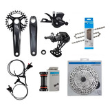 Kit Grupo Shimano Deore M5100 11v Mtb 11x51 C/ Freio Mt200