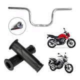 Kit Guidão Cromado+manopla Cargo 160/150/125 C/sup De Peso