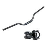 Kit Guidão Curvo 720mm Bike Mtb + Mesa 6° Aluminio Absolute