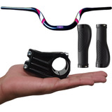Kit Guidão Curvo 800mm E Mesa Suporte Avanço + Manopla Trava
