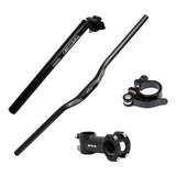 Kit Guidão Dh + Suporte Mesa + Canote + Abraçadeira Alumínio