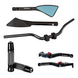Kit Guidão Esportivo Naked Manopla Retrovisor Manete Hornet
