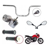Kit Guidão Manopla Cargo Peso Pcx Cg160 Fan + Retrovisor Bmw
