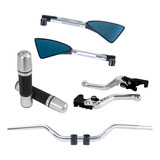 Kit Guidão Naked Manete Manopla Retrovisor Tm1 Kawasaki Er6n