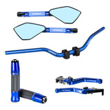 Kit Guidão Naked Manopla Retrovisor Tm2 Manete Fazer 150/250