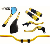 Kit Guidão Naked Retrovisor Manete Punho Cb 300 Twister 250
