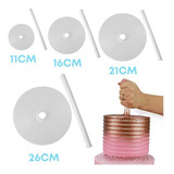 Kit Guindastes P/ Bolo Bluestar 4 Tamanhos 11, 16, 21, 26cm