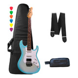 Kit Guitarra Eletrica Tagima Stella Oasis Azul Celestial
