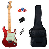 Kit Guitarra Eletrica Tagima Tg-530 Vermelho