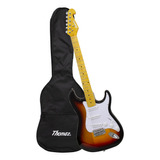 Kit Guitarra Elétrica Teg 400v Sunburst Com Capa Thomaz