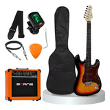 Kit Guitarra Giannini Stratocaster + Capa + Amp E Acessórios