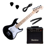 Kit Guitarra Infantil Phx Strato Jr Ist-h Completo