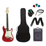 Kit Guitarra Strato Tagima Tg500 + Amplificador/acessórios