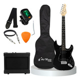 Kit Guitarra Stratocaster Giannini + Capa + Amp E Acessórios