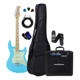 Kit Guitarra Strinberg Sts100 Cb Azul