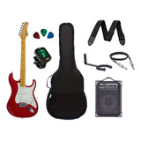 Kit Guitarra Tagima Strato Tg530 Acessórios