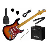 Kit Guitarra Tagima Tg 530 + Amp Sheldon Gt1200 - Nf E Gtia